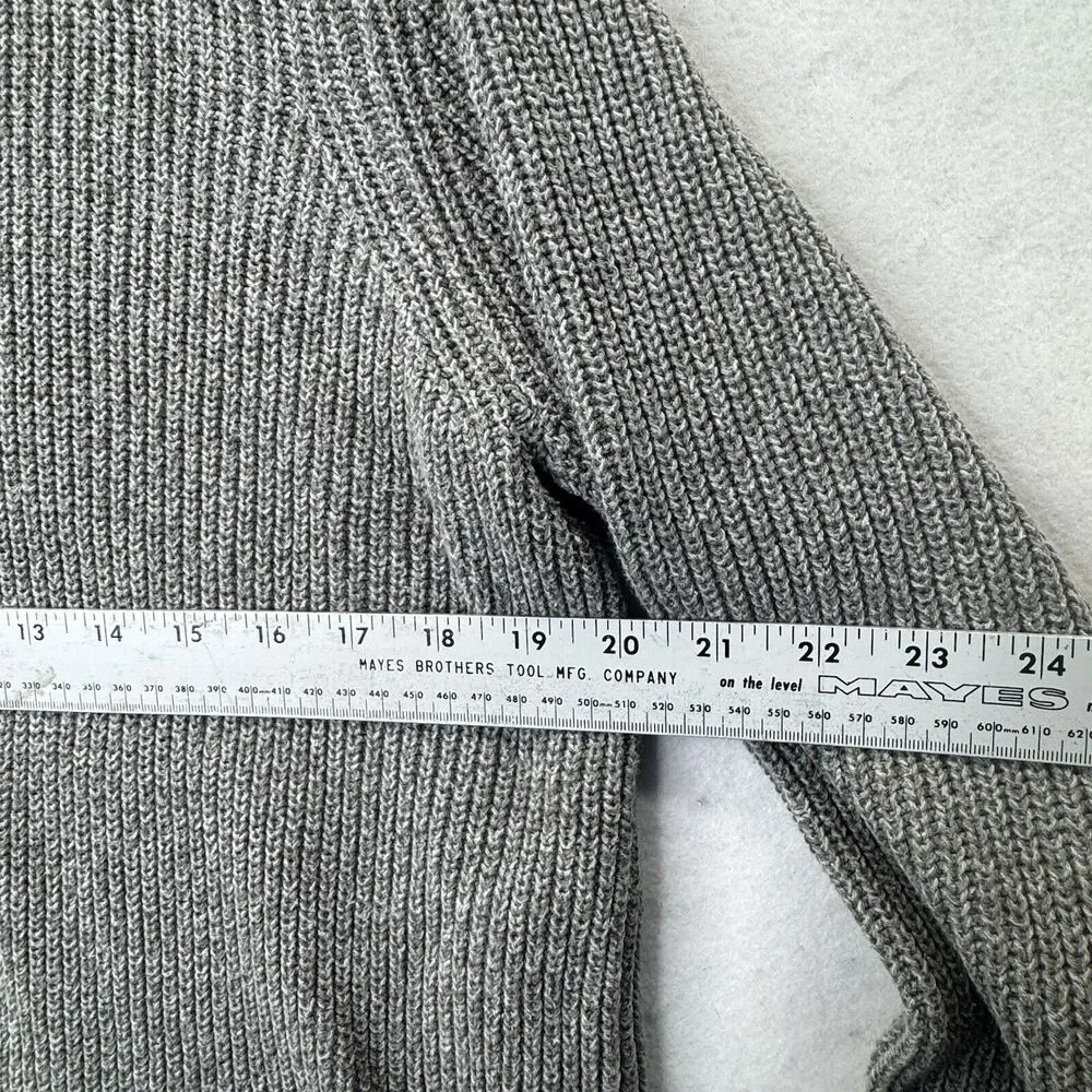 G.H. Bass Fishermans Sweater Mens‎ Large Neutral 1/4 Button Henley
